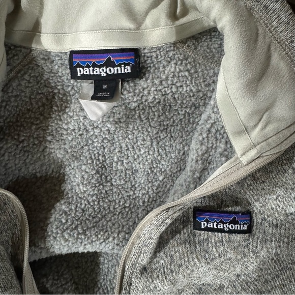 Patagonia fleece better sweater half zip white birch M - Picture 5 of 6